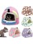 Mor Tarzı L-17X15CM Hamster Evi Sıcak Yumuşak Yataklar ve Evler Kemirgen Kafesi Baskılı Hamak Sıçan Pamuk Hint Domuzu Aksesuarları Küçük Hayvan (Yurt Dışından) 4