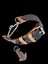 Köpek boyun tasması hakiki deri zincirli kahverengi taba kalınlık:4mm genişlik:3,5cm boyun ölçüsü:30-55cm dog collar T5-5 2