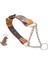 Köpek boyun tasması hakiki deri zincirli kahverengi taba kalınlık:4mm genişlik:3,5cm boyun ölçüsü:30-55cm dog collar T5-5 1
