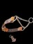 Köpek boyun tasması hakiki deri zincirli kahverengi taba kalınlık:4mm genişlik:3,5cm boyun ölçüsü:30-55cm dog collar T5-5 5