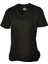 Kadın V Yaka Basic Siyah T-Shirt 1