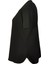 Kadın V Yaka Basic Siyah T-Shirt 2