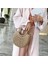 Saman Dokuma Çanta El Yapımı Rattan Vintage Retro Halat Örme Kadın Crossbody Çanta Yüzük ile Taze Yaz Plaj Bej (Yurt Dışından) 2