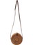 Vintage El Yapımı Crossbody Deri Çanta Yuvarlak Plaj Kızlar Daire Rattan Çanta Küçük Bohem Omuz (Yurt Dışından) 1