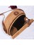 Vintage El Yapımı Crossbody Deri Çanta Yuvarlak Plaj Kızlar Daire Rattan Çanta Küçük Bohem Omuz (Yurt Dışından) 4