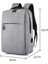 Erkek Iş Çok Fonksiyonlu Bilgisayar Çantası USB Basit Sırt Çantası Özel Seyahat Okul Gri (Yurt Dışından) 3