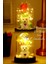 3 Modlu LED Işıklı Fanus Içinde Beyaz Ayıcık Detaylı Sevgiliye Hediyelik Dekoratif Gece Lambası 2