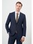 Erkek Lacivert Yünlü Platinium 8-Drop Slim Fit Sivri Yaka Takım Elbise 2
