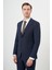 Erkek Lacivert Yünlü Platinium 8-Drop Slim Fit Sivri Yaka Takım Elbise 3