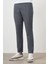 Erkek Lacivert Poliviskon Trend Pileli Slim Fit Spor Pantolon 2