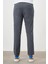 Erkek Lacivert Poliviskon Trend Pileli Slim Fit Spor Pantolon 3
