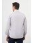 Erkek Gri Pamuk Düz Desen Sert Yaka Slim Fit Gömlek 5