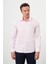 Erkek Pembe Pamuk Düz Desen Sert Yaka Slim Fit Gömlek 2