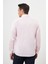 Erkek Pembe Pamuk Düz Desen Sert Yaka Slim Fit Gömlek 5