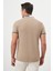 Erkek Bej Trend Compact Pike Düz Desen Düğmeli Yaka Dynamic Fit T-Shirt 5