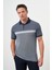 Erkek Lacivert Trend Çizgili Polo Yaka Dynamic Fit T-Shirt 2