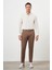 Erkek Kahve Yazlık Pamuk Yan Cep Dynamic Fit Chino Pantolon 5