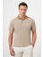 Erkek Bej Trend Cepli Polo Yaka T-Shirt 1