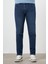 Erkek Mavi Denim 5 Cep Dynamic Fit Jean Kot Pantolon 1