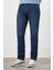 Erkek Mavi Denim 5 Cep Dynamic Fit Jean Kot Pantolon 2