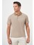 Erkek Bej Trend Cepli Polo Yaka T-Shirt 2