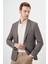 Erkek Kahve Örme Slim Fit Torba Cep Mono Yaka Spor Ceket 2