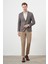 Erkek Kahve Örme Slim Fit Torba Cep Mono Yaka Spor Ceket 4