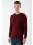 Erkek Koyu Bordo Basic Bisiklet Yaka Dynamic Fit Rahat Kesim Triko 1