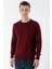 Erkek Koyu Bordo Basic Bisiklet Yaka Dynamic Fit Rahat Kesim Triko 2