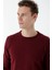 Erkek Koyu Bordo Basic Bisiklet Yaka Dynamic Fit Rahat Kesim Triko 4