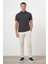 Erkek Siyah Trend Merserize Düz Düğmeli Yaka Dynamic Fit T-Shirt 4