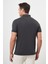 Erkek Siyah Trend Merserize Düz Düğmeli Yaka Dynamic Fit T-Shirt 5