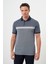 Erkek Lacivert Trend Çizgili Polo Yaka Dynamic Fit T-Shirt 1