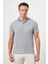 Erkek Gri Trend Cepli Polo Yaka T-Shirt 1