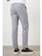 Erkek Gri Poliviskon Trend Desenli Lastikli Slim Fit Pantolon 4