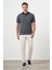 Erkek Antrasit Trend Cepli Polo Yaka T-Shirt 4