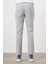 Erkek Gri Pamuk Keten Trend Ipli Jogger Slim Fit Spor Pantolon 3