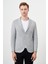 Erkek Siyah Örme Slim Fit Torba Cep Mono Yaka Spor Ceket 1