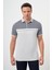 Erkek Gri Trend Çizgili Polo Yaka Dynamic Fit T-Shirt 1