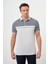 Erkek Gri Trend Çizgili Polo Yaka Dynamic Fit T-Shirt 2