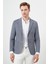 Erkek Indigo Örme Slim Fit Torba Cep Mono Yaka Spor Ceket 1