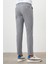 Erkek Lacivert Pamuk Keten Trend Ipli Jogger Slim Fit Spor Pantolon 4