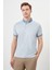 Erkek A. Mavi Trend Merserize Jakar Desen Düğmeli Yaka Dynamic Fit T-Shirt 2