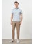 Erkek A. Mavi Trend Merserize Jakar Desen Düğmeli Yaka Dynamic Fit T-Shirt 4