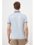 Erkek A. Mavi Trend Merserize Jakar Desen Düğmeli Yaka Dynamic Fit T-Shirt 5