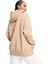 Mini Swoosh Oversized Hoodie Brown Hoodie Kapüşonlu Sweatshirt Bej 2