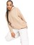 Mini Swoosh Oversized Hoodie Brown Hoodie Kapüşonlu Sweatshirt Bej 4