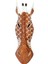 Ahşap Zürafa Mask 50 cm Duvar Dekoru 4