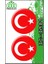 Türk Bayrağı 1 (5x5 Cm) İkili Damla Etiket 1