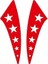 Cg Kırmızı Yıldızlı Çamurluk Yan Sticker 1